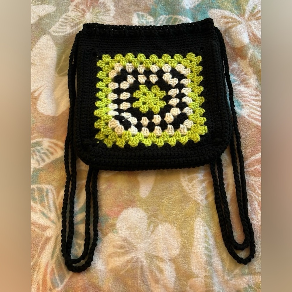 Crocheted Backpack - image 3